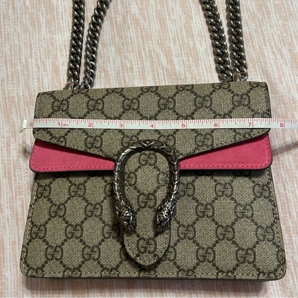 GUCCI Supreme Monogram Dionysus Mini shoulder/crossbody RARE PINK - Picture 9 of 10
